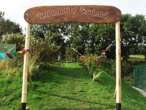 Transition Town Kinsale's lovely hand made Community Orchard Sign